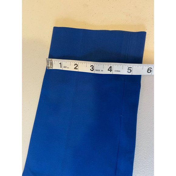 LTD Women Dress Pants Ankle Cropped Drew Fit P10M3357 Mid Rise Royal Blue Size 6 - Picture 7 of 11